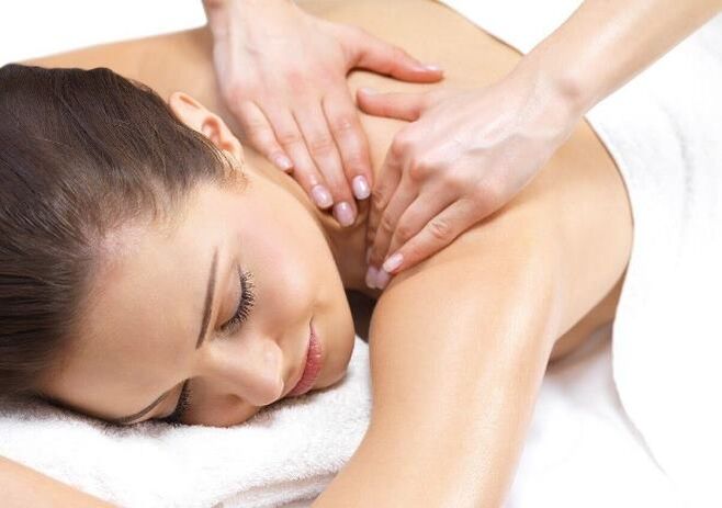 Hand massage procedure for cervical osteocondrosis
