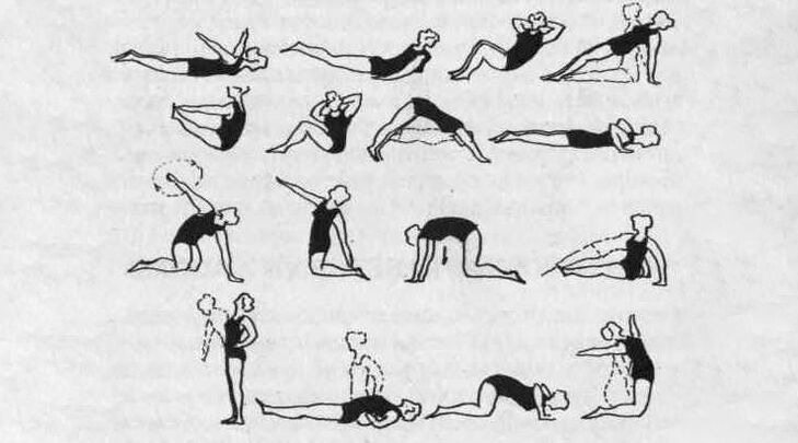 A complex of exercise therapy that helps to eliminate stiffness of muscle tissue during thoracic osteochondrosis